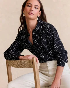 Maternité|Chemisiers Et Chemises-Polin et moi Chemise à pois Pareli noir