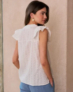 Maternité|Chemisiers Et Chemises-Polin et moi Chemise à volants Ish blanc