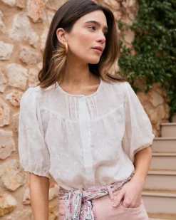 Maternité|Chemisiers Et Chemises-Polin et moi Chemise avec broderie Lua blanc