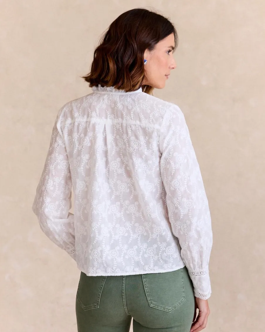 Maternité|Chemisiers Et Chemises-Polin et moi Chemise brodée he BLANC