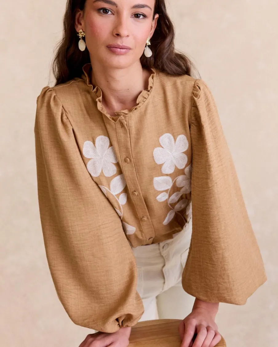 Maternité|Chemisiers Et Chemises-Polin et moi Chemise brodée Ciela CHAMEAU