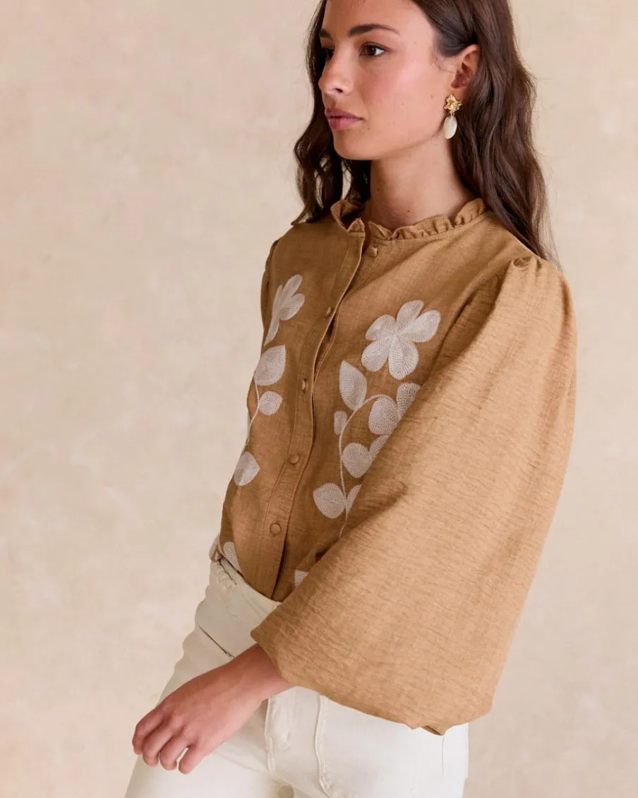 Maternité|Chemisiers Et Chemises-Polin et moi Chemise brodée Ciela CHAMEAU