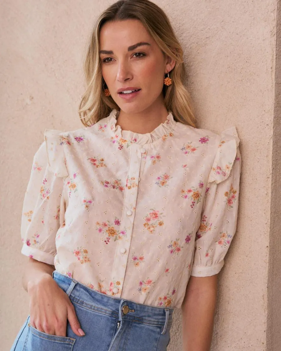 Maternité|Chemisiers Et Chemises-Polin et moi Chemise brodée Nati Cru