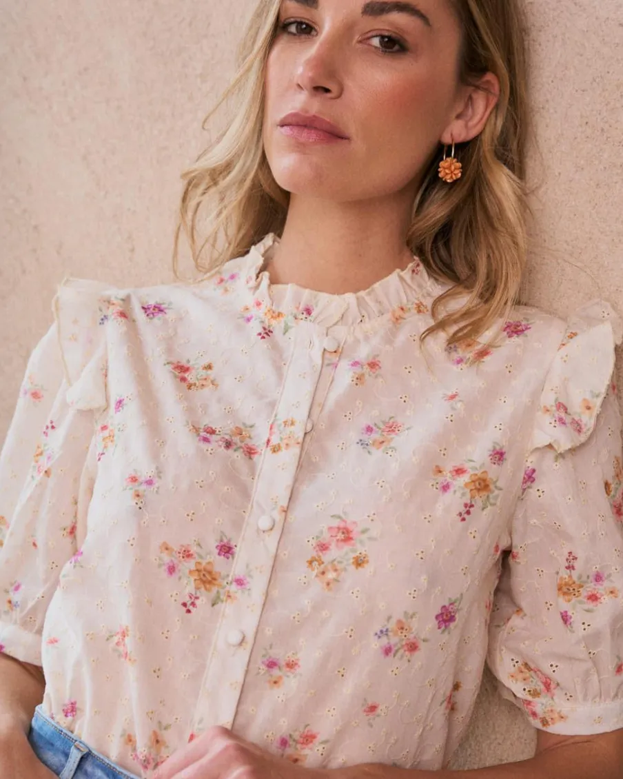 Maternité|Chemisiers Et Chemises-Polin et moi Chemise brodée Nati Cru