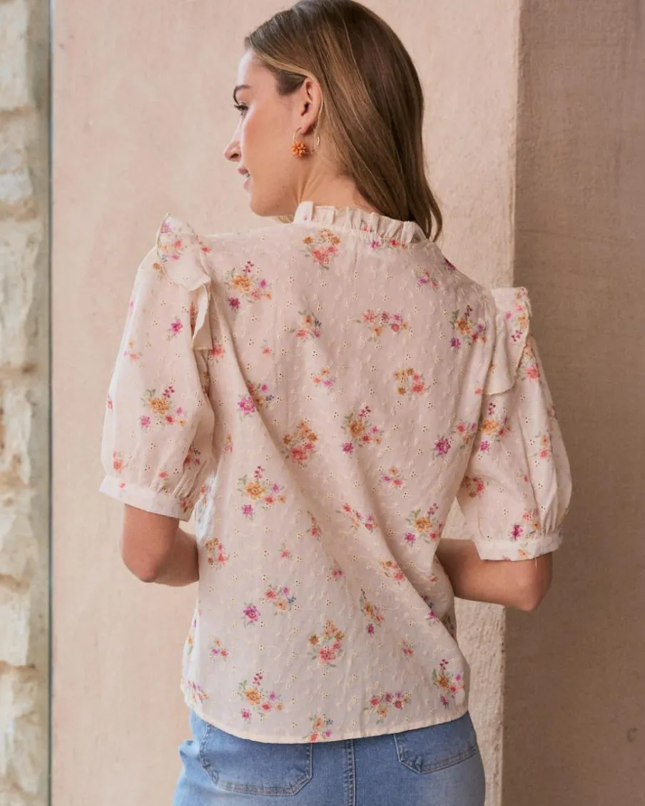 Maternité|Chemisiers Et Chemises-Polin et moi Chemise brodée Nati Cru