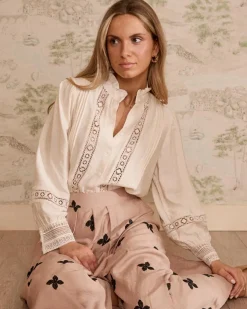 Maternité|Chemisiers Et Chemises-Polin et moi Chemise Cassie Embroidery Cru