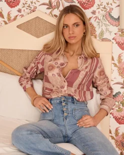 Maternité|Chemisiers Et Chemises-Polin et moi Chemise Patchwork Nimue MAUVE