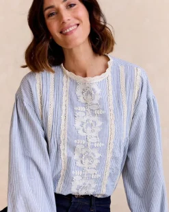 Chemisiers Et Chemises-Polin et moi Chemise rayée Simona Céleste