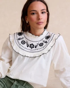 Chemisiers Et Chemises-Polin et moi Chemisier à col Indiana BLANC