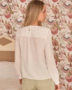 Chemisiers Et Chemises-Polin et moi Chemisier à détails Lucille BLANC