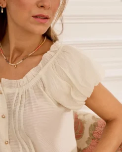 Chemisiers Et Chemises-Polin et moi Chemisier Elara Manga Cru