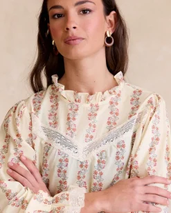 Chemisiers Et Chemises-Polin et moi Claudi Flowers Blouse Cru