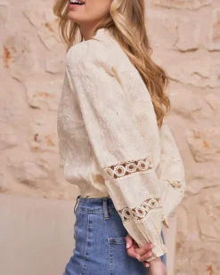 Maternité|Chemisiers Et Chemises-Polin et moi Dafne Blouse brodée Cru