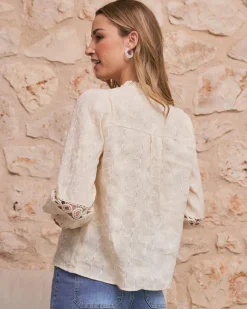 Maternité|Chemisiers Et Chemises-Polin et moi Dafne Blouse brodée Cru