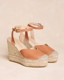 Espadrilles-Polin et moi Espadrille compensée Lavinia Cuir