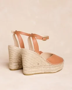 Espadrilles-Polin et moi Espadrille compensée Lavinia Cuir