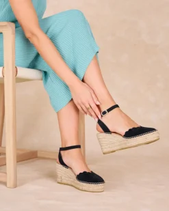 Espadrilles-Polin et moi Espadrille compensée Thea noir