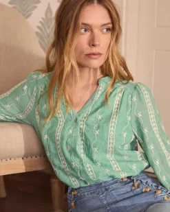 Maternité|Chemisiers Et Chemises-Polin et moi Flores Amara Blouse menthe