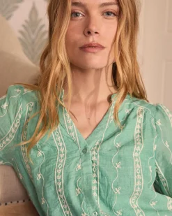 Maternité|Chemisiers Et Chemises-Polin et moi Flores Amara Blouse menthe