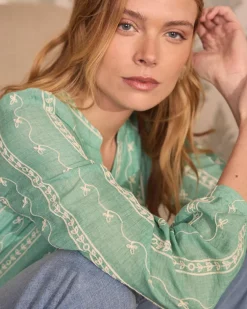 Maternité|Chemisiers Et Chemises-Polin et moi Flores Amara Blouse menthe