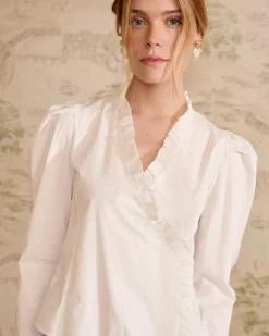 Chemisiers Et Chemises-Polin et moi Genoveva Blouse he BLANC