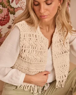 Blazer Et Vestes-Polin et moi Gilet en crochet Sabi Cru