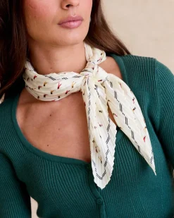 Foulards-Polin et moi Golf Beaune Écharpe Plissée Cru