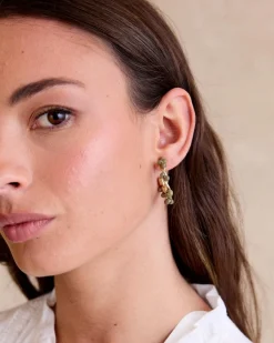 Joaillerie-Polin et moi Grande Boucle d’Oreille Fleur Honfleur Kaki