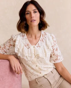 T-shirts Et Hauts-Polin et moi Haut brodé Griselda Cru