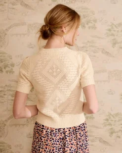 Point|T-shirts Et Hauts-Polin et moi Haut court en maille milanaise Cru