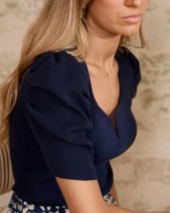 Point|T-shirts Et Hauts-Polin et moi Haut en maille à encolure Inez Marin