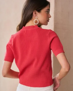 T-shirts Et Hauts-Polin et moi Haut en maille Allegra corail