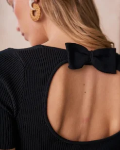 T-shirts Et Hauts-Polin et moi Haut en maille Luci Bow noir