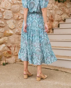 Jupes-Polin et moi Jupe imprimer Kalli Turquoise