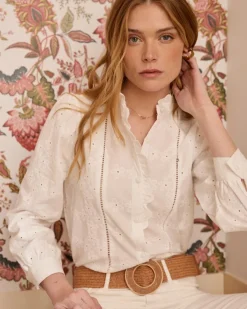 Maternité|Chemisiers Et Chemises-Polin et moi Katia Flowers Blouse BLANC