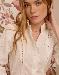 Maternité|Chemisiers Et Chemises-Polin et moi Katia Flowers Blouse BLANC