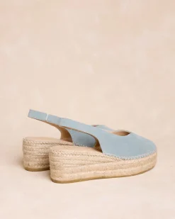 Espadrilles-Polin et moi L’espadrille CUIR Marcela Eucalyptus