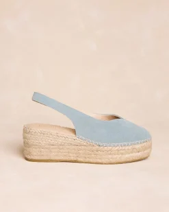 Espadrilles-Polin et moi L’espadrille CUIR Marcela Eucalyptus