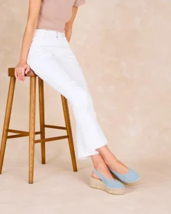 Espadrilles-Polin et moi L’espadrille CUIR Marcela Eucalyptus