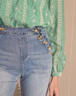 Pantalon-Polin et moi Lili Jean à volants DENIM