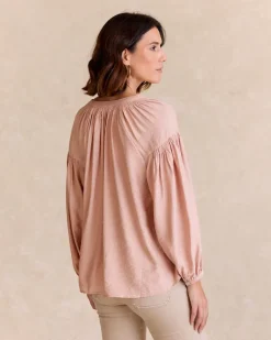 Chemisiers Et Chemises-Polin et moi Lisa Nati Blouse ROSE