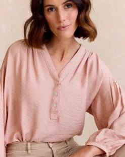 Chemisiers Et Chemises-Polin et moi Lisa Nati Blouse ROSE