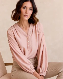 Chemisiers Et Chemises-Polin et moi Lisa Nati Blouse ROSE