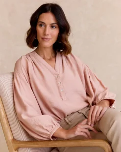 Chemisiers Et Chemises-Polin et moi Lisa Nati Blouse ROSE