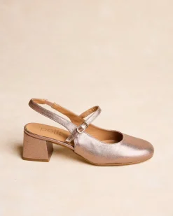 Talons Hauts-Polin et moi Mary Jane Cesia Talon Bronze