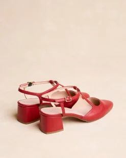 Talons Hauts-Polin et moi Mary Jane Détails Nyma ROUGE