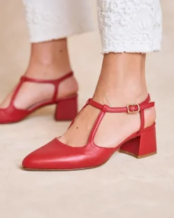 Talons Hauts-Polin et moi Mary Jane Détails Nyma ROUGE