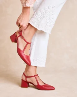 Talons Hauts-Polin et moi Mary Jane Détails Nyma ROUGE