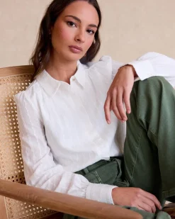 Maternité|Chemisiers Et Chemises-Polin et moi Matilde Chemise Brodée BLANC