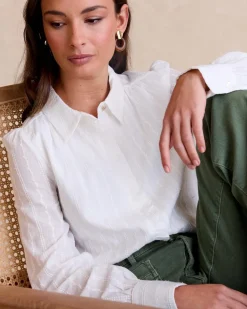 Maternité|Chemisiers Et Chemises-Polin et moi Matilde Chemise Brodée BLANC